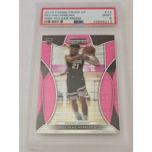 Pink Pulzar Prizm Rui Hachimura Draft Picks 2019 Panini Prizm PSA 9 - Picture 1 of 2